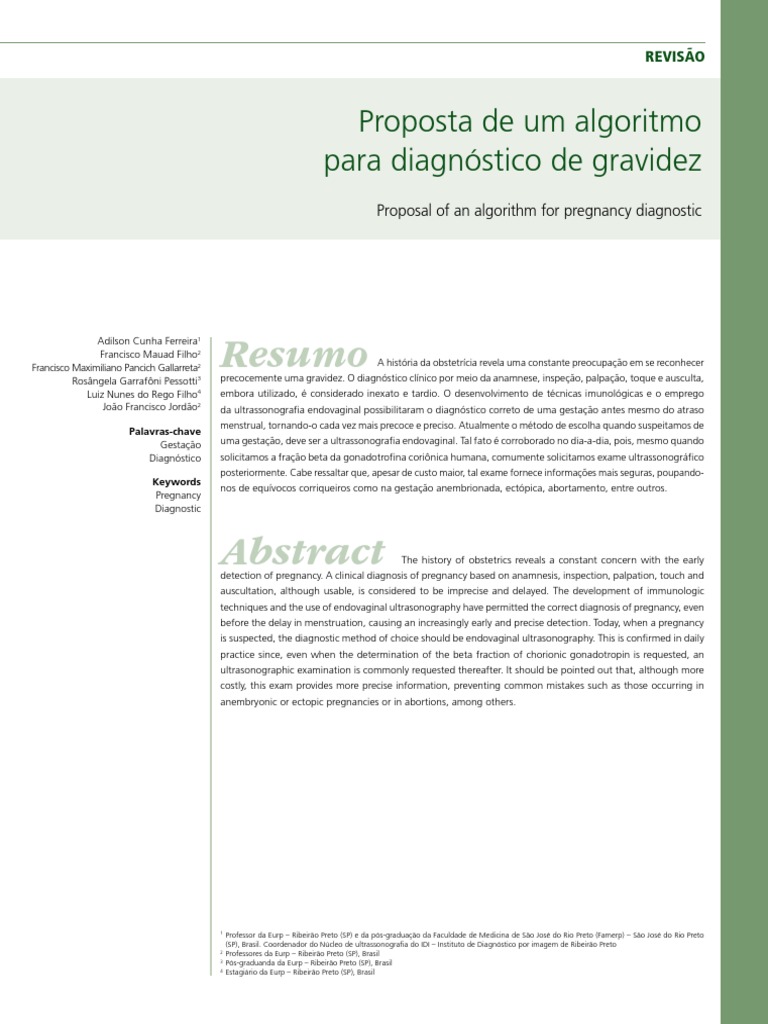 Diagnóstico Precoce de Gravidez por Ultrassom | PDF | Gravidez | Alimentos