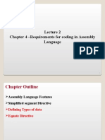 Chapter 4 - Requirements For Coding in Assembly Language