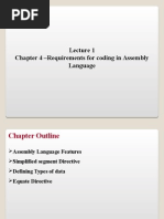 Chapter 4 - Requirements For Coding in Assembly Language