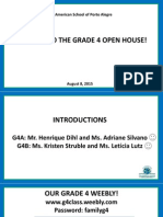 open house - grade 4