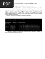 RMAN Useful Commands