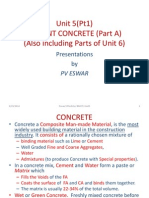 Unit 5 (Pt1) Cement Concrete (Part A) (Also Including Parts of Unit 6)