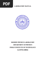 Manual Of Modern Physics Experiment