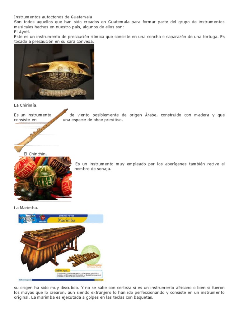 Instrumentos Autoctonos de Guatemala | PDF