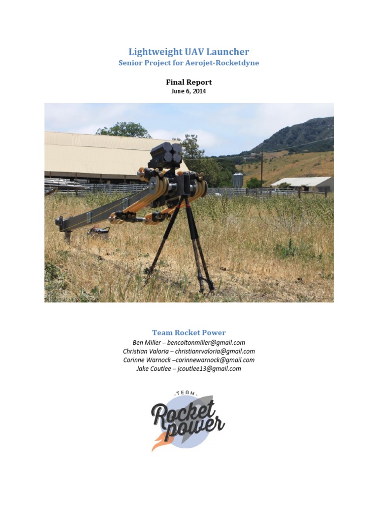 Lightweight UAV Launcher | PDF | Unmanned Aerial Vehicle | Actuator