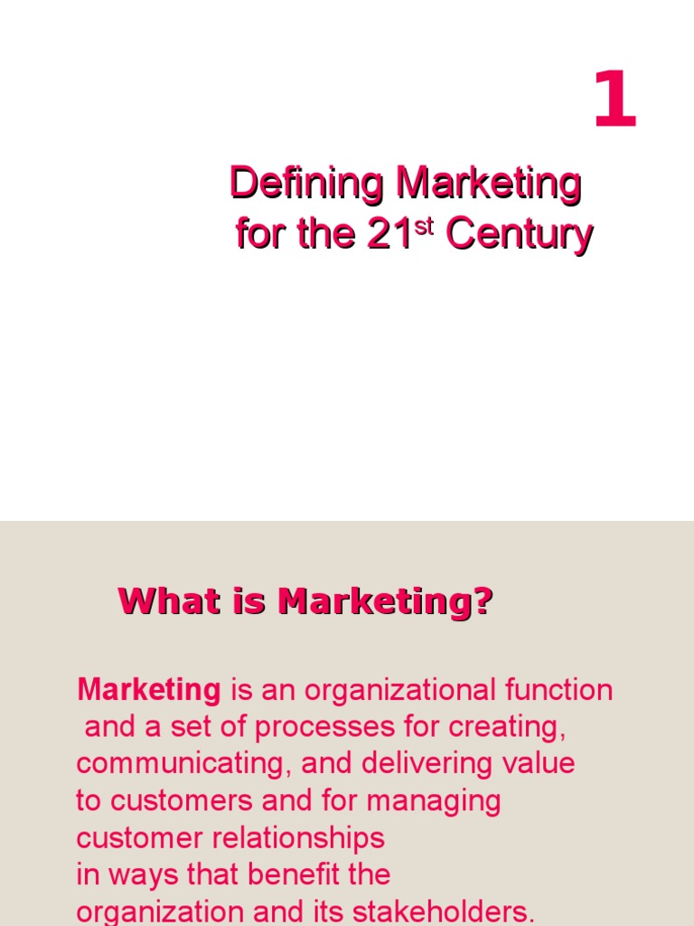 Defining 21st Century Marketing PDF Sales Marketing