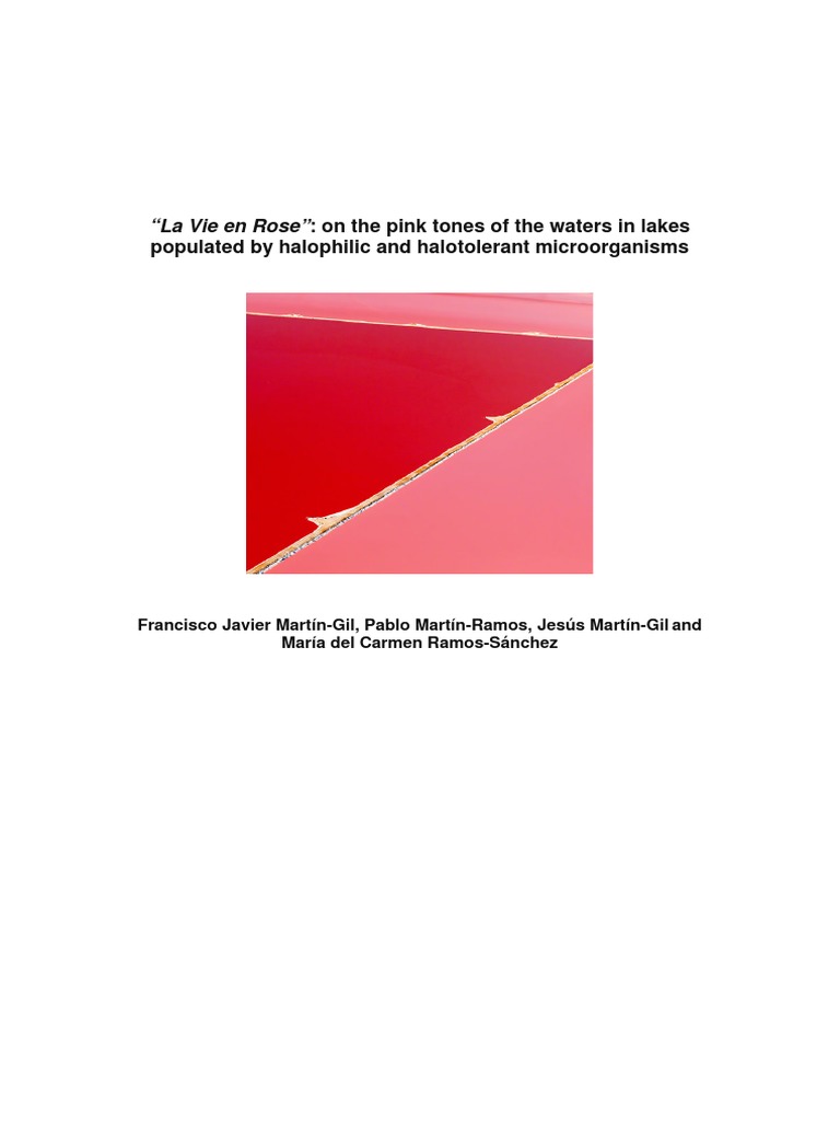 Pink Lakes and Microorganism Adaptations | PDF | Archaea | Microbiology