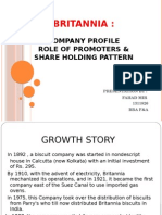 Britannia:: Company Profile Role of Promoters & Share Holding Pattern