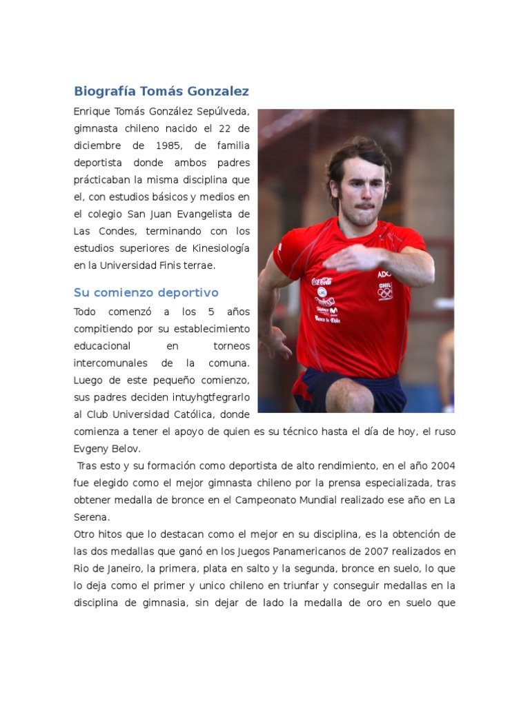 Biografía Tomás Gonzalez
