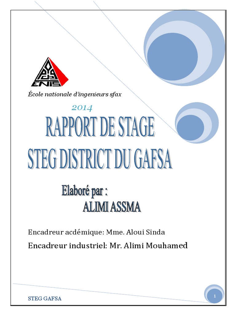 Rapport de Stage  Réseau électrique  Tunisie