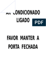 Ar Condicionado Ligado