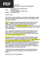 Letter to Arcadia planners about city code violations in Hollis Lane project