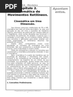 Capítulo 2 - Cinemática Do Movimento Retilíneo
