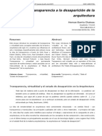 Desde La Transparencia a La Desaparición de La Aruitectura Barria Chateau 2007