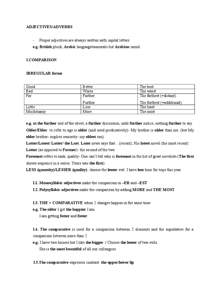 Adjectives and Adverbs Guide | PDF | Art