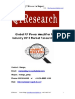 Global RF Power Amplifier Market Industry 2015 Market Research Report