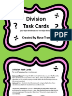 Division Task Cards: Created by Rose Tran