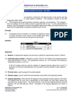 Tap Density Procedure - IsO 3953