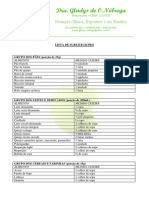 Lista de Substituições de Alimentos