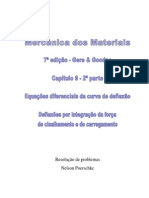 9.2 - Deflexão em Vigas, Deflexão Por Integração Da Força de Cisalhamento e Do Carregamento Do Livro Mecânica Dos Materiais, Gere, 7 Edição, Exercícios Resolvidos