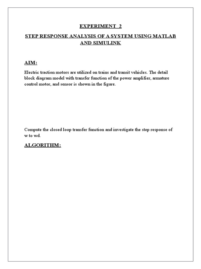 MATLAB Step Response Analysis | PDF