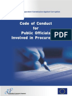 Code of Conduct for Public Officials involved in Procurement