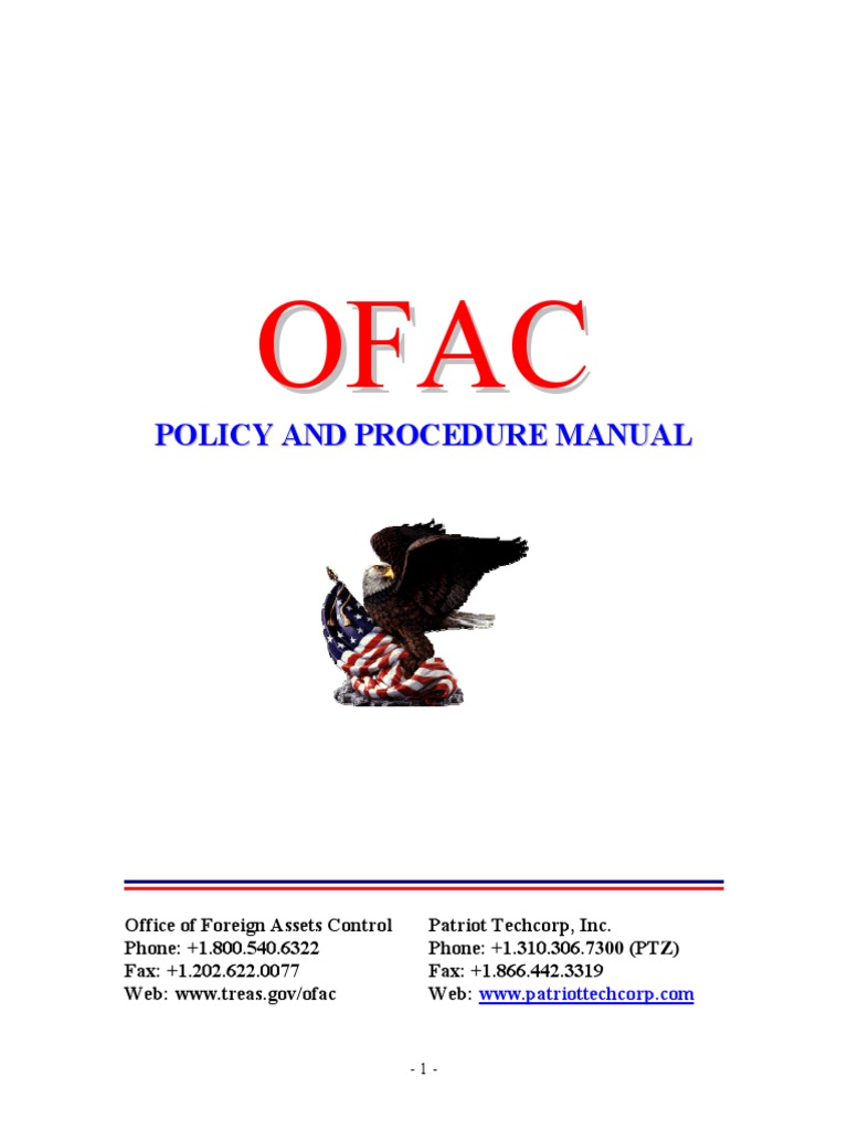 Ffiec Manual Ofac , FFIEC BSA/AML Assessing the BSA/AML Compliance ...