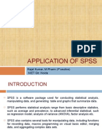 Application of SPSS: Rajat Kumar, M.Pharm (P'ceutics) NIET Gtr. Noida