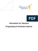 information for teachers progressing to proficient teacher