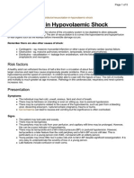 Resuscitaton in Hypovolemic Shock