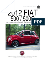 Abarth 500 2012 Misc Document-Accessories Quick Reference Guide