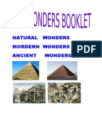 Natural Wonders Mordern Wonders Ancient Wonders