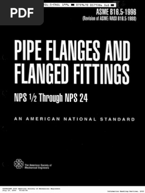 Asme B16 5 Pipe Flanges Pdf