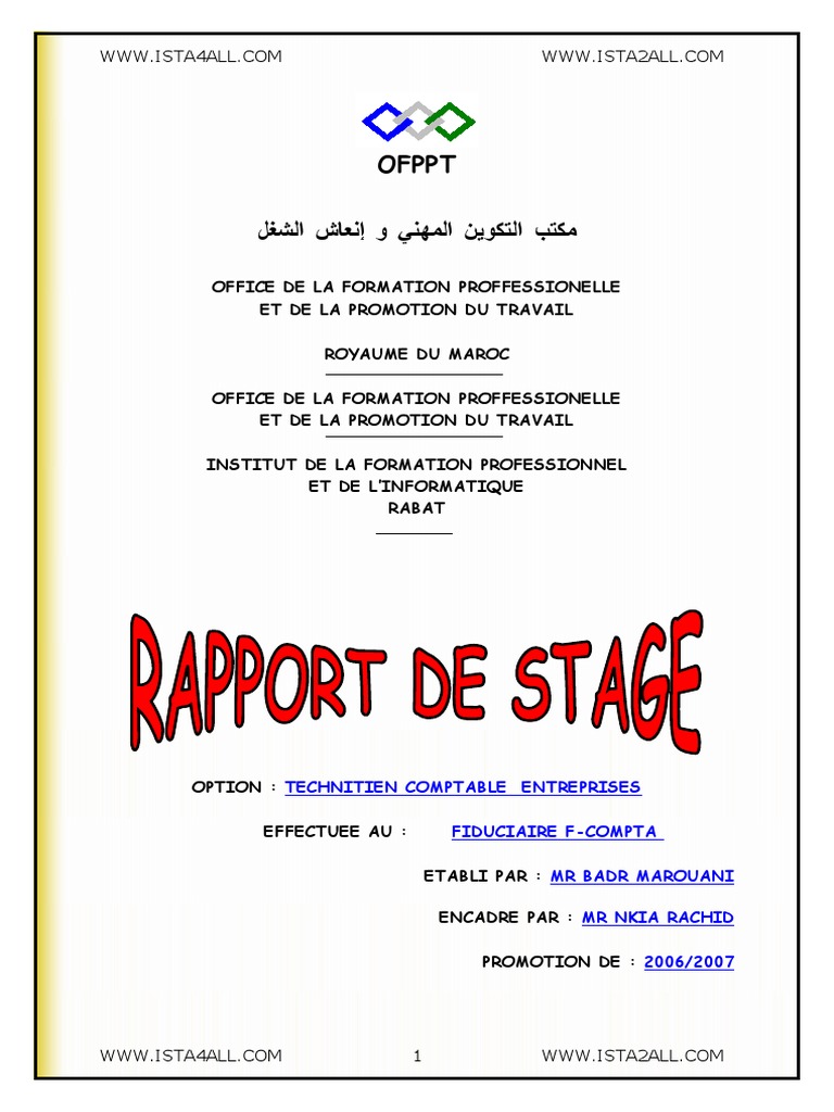 Rapport Stage Fiduciaire Fcompta