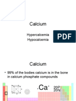 Calcium: Hypercalcemia Hypocalcemia