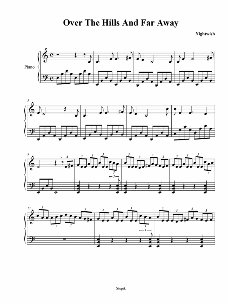 Over The Hills and Far Away Nightwish PDF