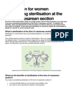 Sterilisation at The Time of Caesarean Section