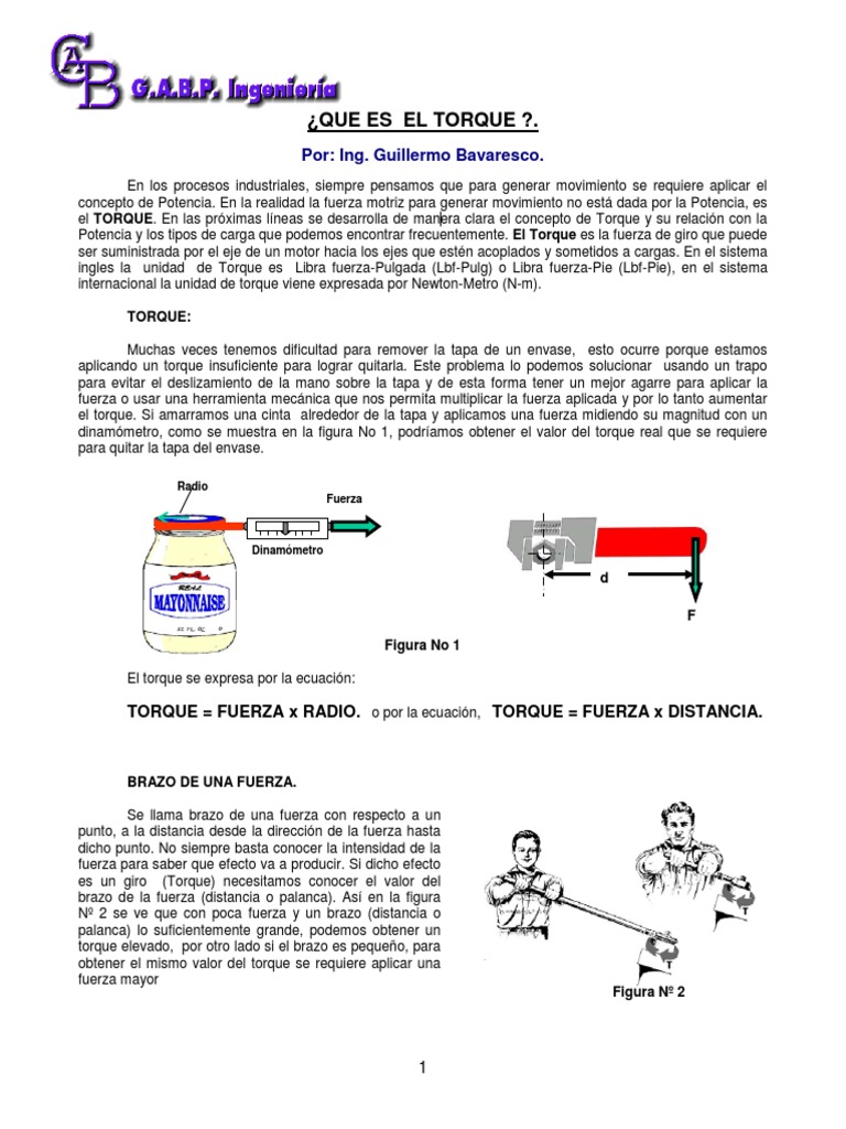 Que Es El Torque Esfuerzo de torsión Taladro
