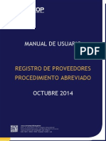 Procedimiento Del Registro de Proveedores