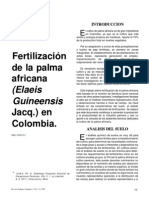 Fertilización de La Palma Africana