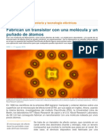 Fabrican un transistor con una molecula y varios átomos.pdf