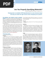 A36 Steel Fy and Fu Values | PDF | Steel
