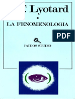 Jean Francois Lyotard - La Fenomenologia