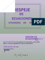 despejar-ecuaciones