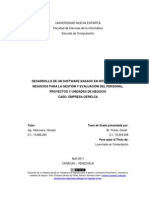 Desarrollo de Un Software Basado en Inteligencia de Negocios para La Gestión y Evaluación Del Personal, Proyectos y Unidades de Negocio