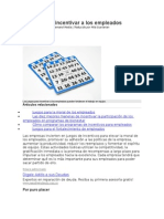 Juegos Para Incentivar a Los Empleados