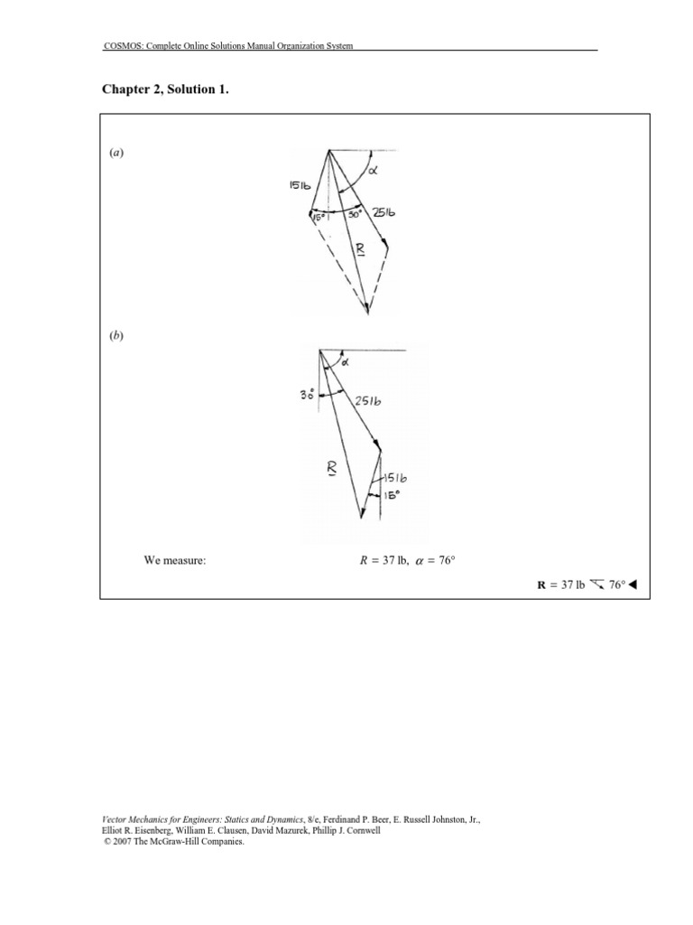 mecanica vectorial para ingenieria | Sine | Trigonometric Functions.  COSMOS: Complete Online Solutions Manual Organization System