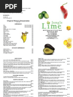 Lime Jungle Menu