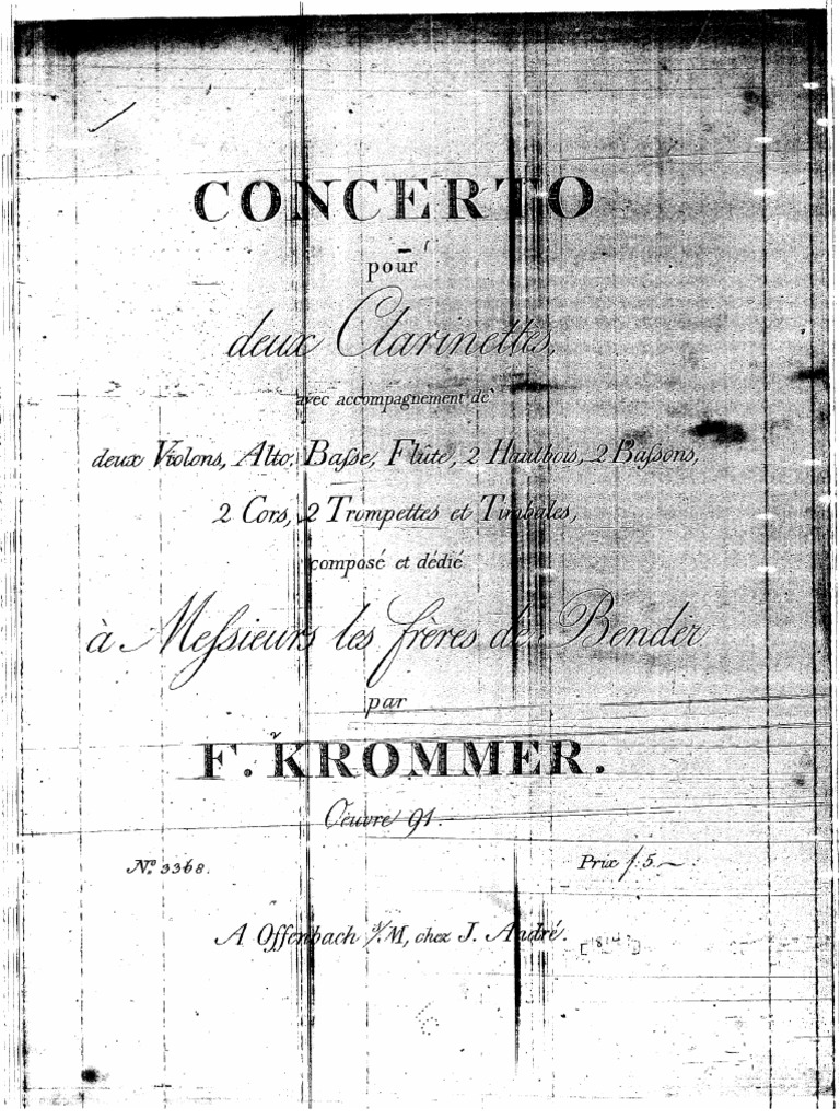 Concerto For 2 Op.91 Krommer Duo PDF
