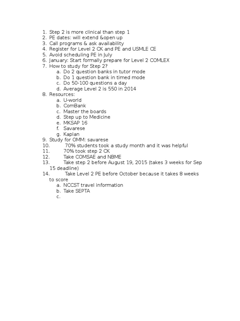 Tips For Step 2 | PDF
